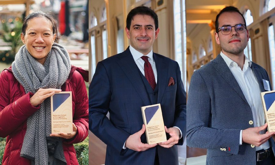 A collage of all three award recipients
